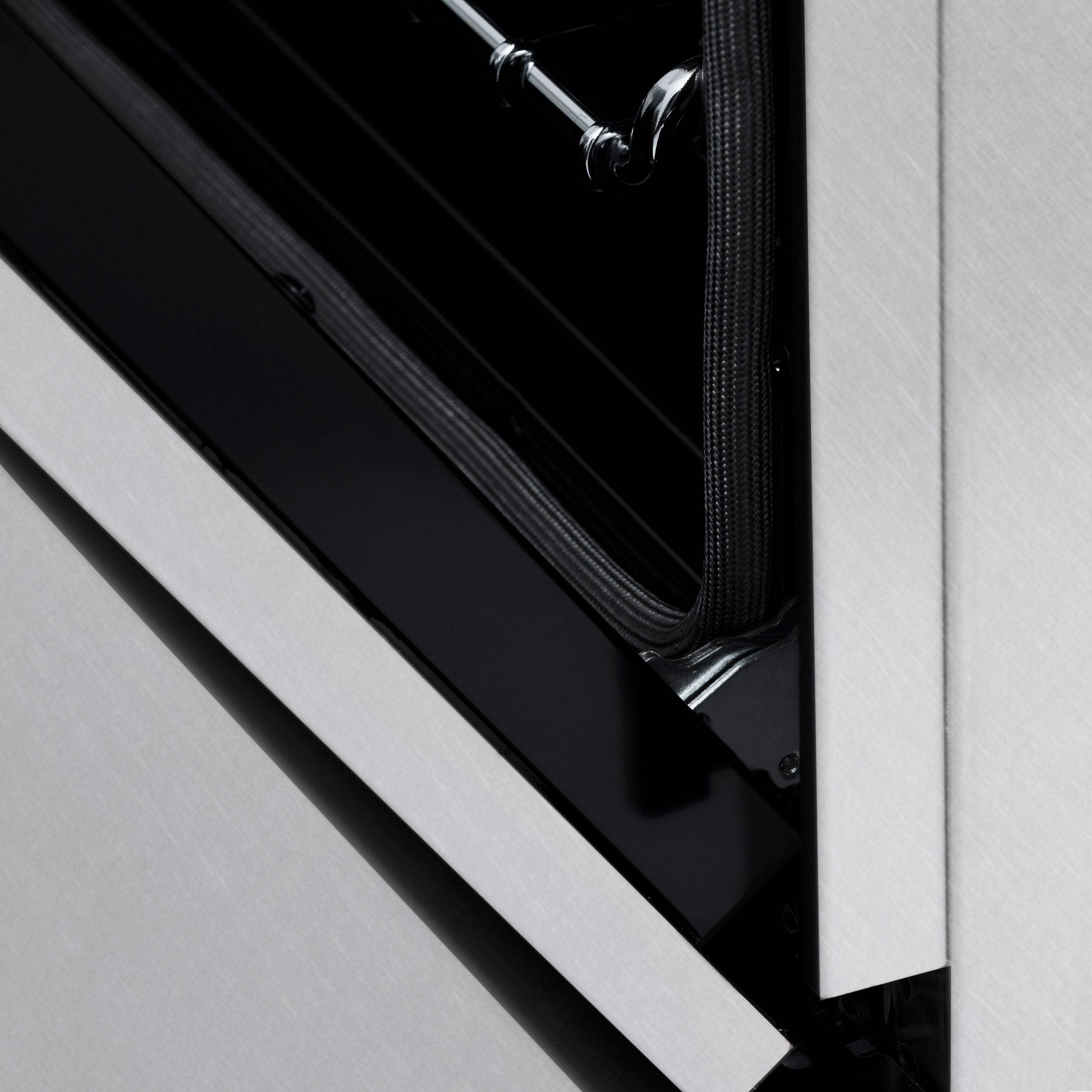 ZLINE Autograph Edition 60 in. 7.4 cu. ft. Legacy Dual Fuel Range with 9 Gas Burners and Double Electric Convection Ovens in Satin Stainless Steel with Matte Black Accents (RASZ-SN-60-MB)