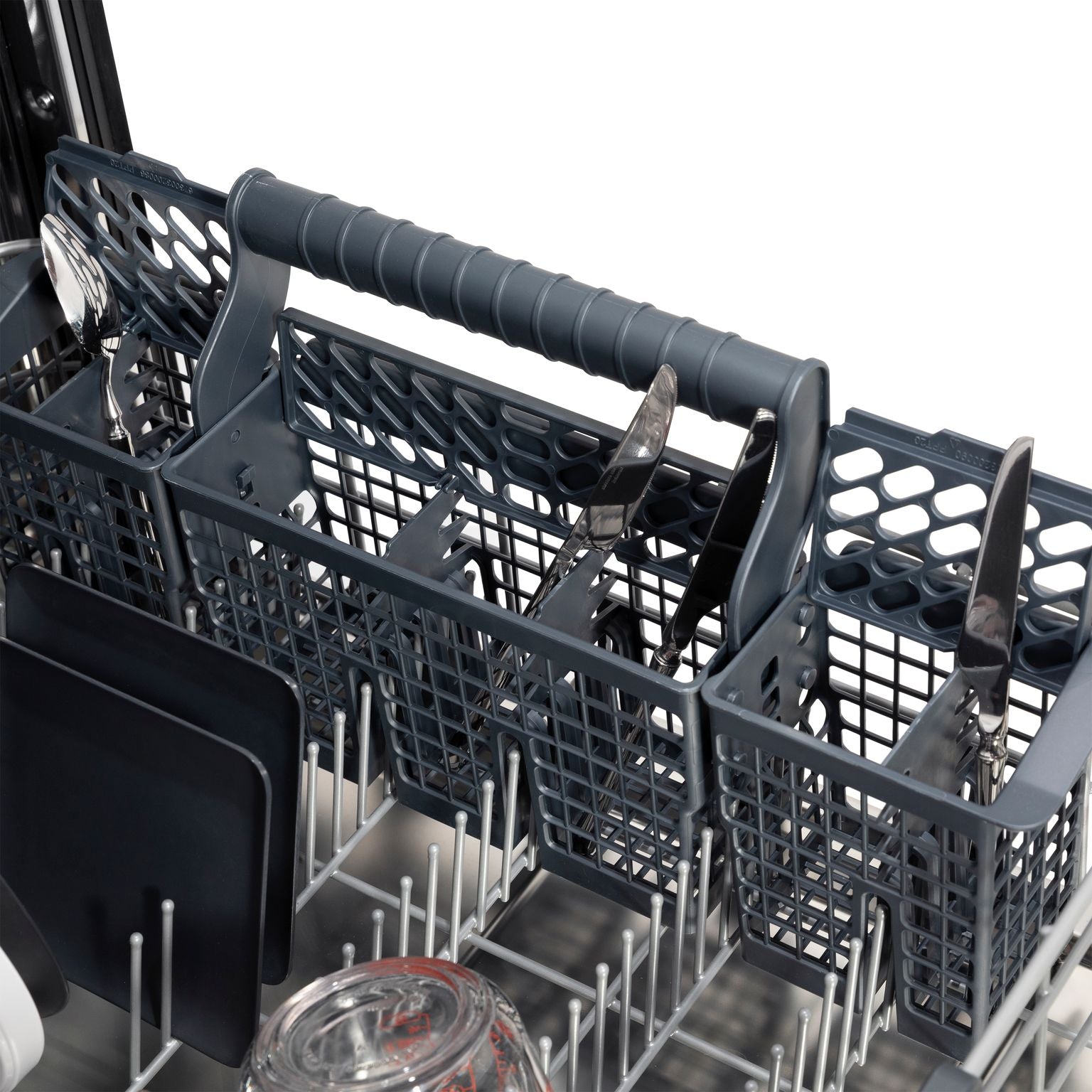 ZLINE Autograph Edition 24-Inch Tall Tub Dishwasher with 3rd Rack, Top Touch Controls, Black Stainless Steel, Champagne Bronze Handle, DWMTZ-BS-24-CB