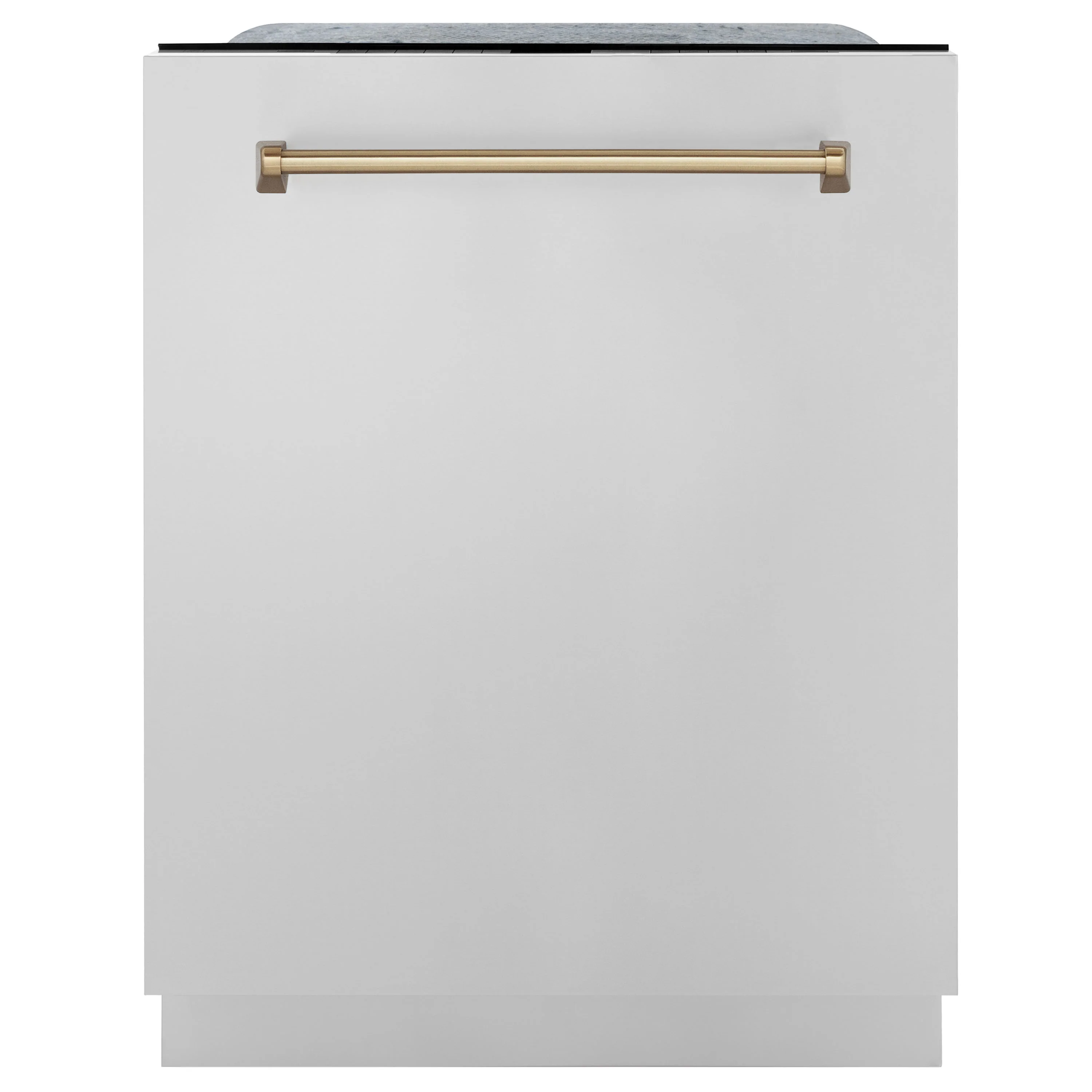 ZLINE Autograph Package - 48 in. Gas Range, Range Hood, 3 Rack Dishwasher, Refrigerator with Champagne Bronze Accents - 4AKPR-RGRHDWM48-CB