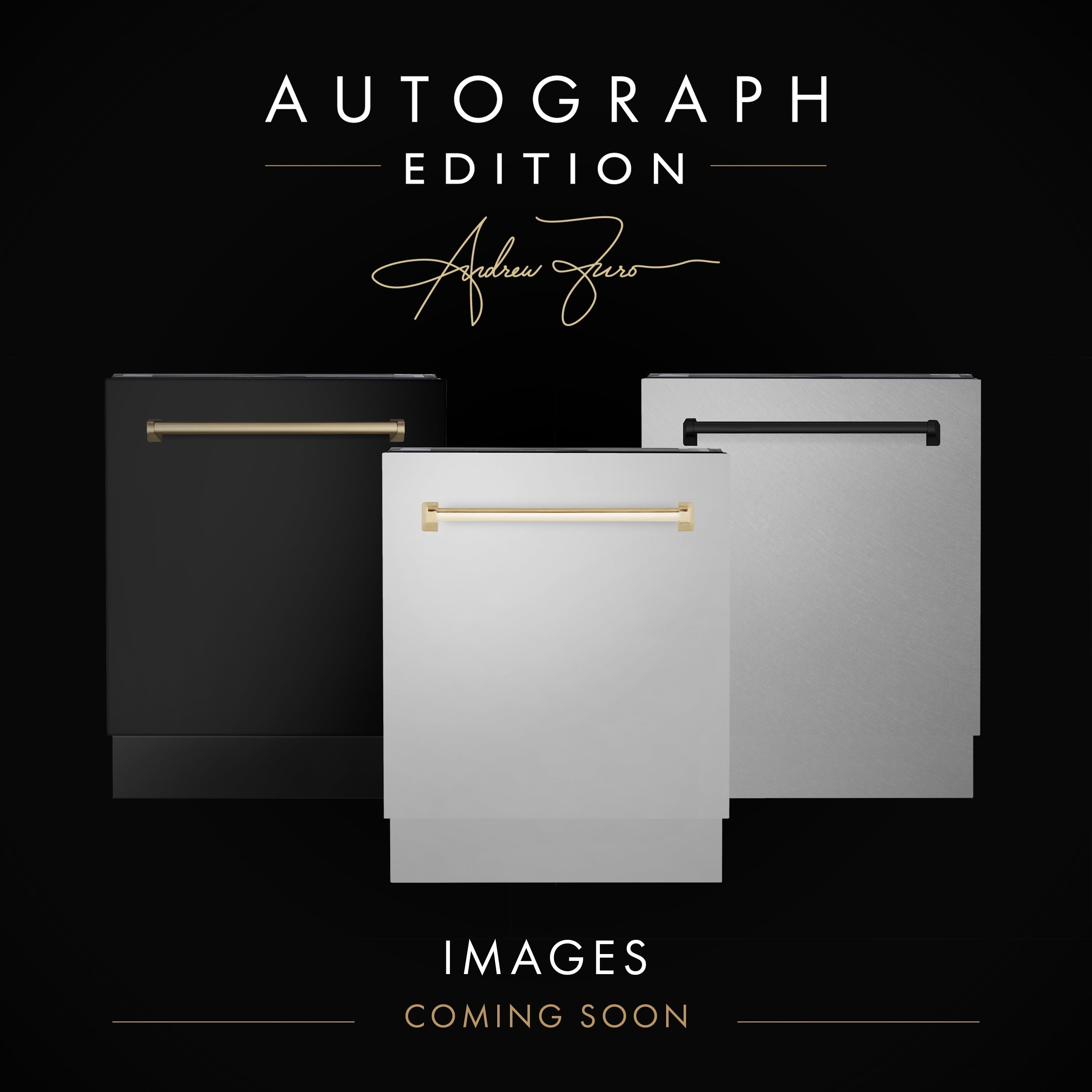 ZLINE Autograph Tallac Series 24-Inch Built-In Dishwasher with 3rd Rack, Top Controls, Satin Stainless Steel Panel, Matte Black Handle, 51 dBA, DWVZ-SN-24-MB