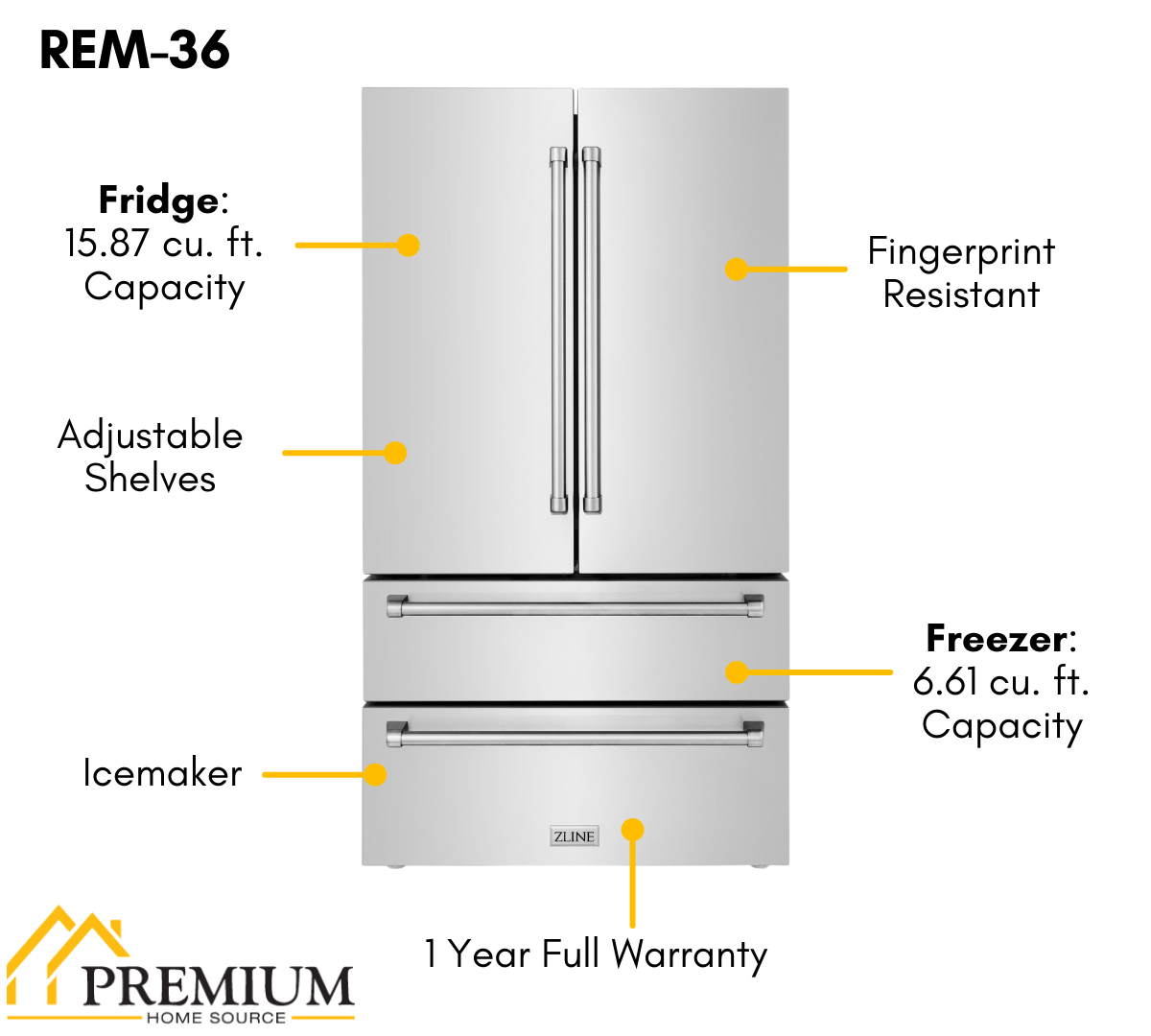 ZLINE Appliance Package - 30 In. Rangetop, Wall Oven, Refrigerator and Microwave Oven in Stainless Steel, 4KPR-RT30-MWAWS