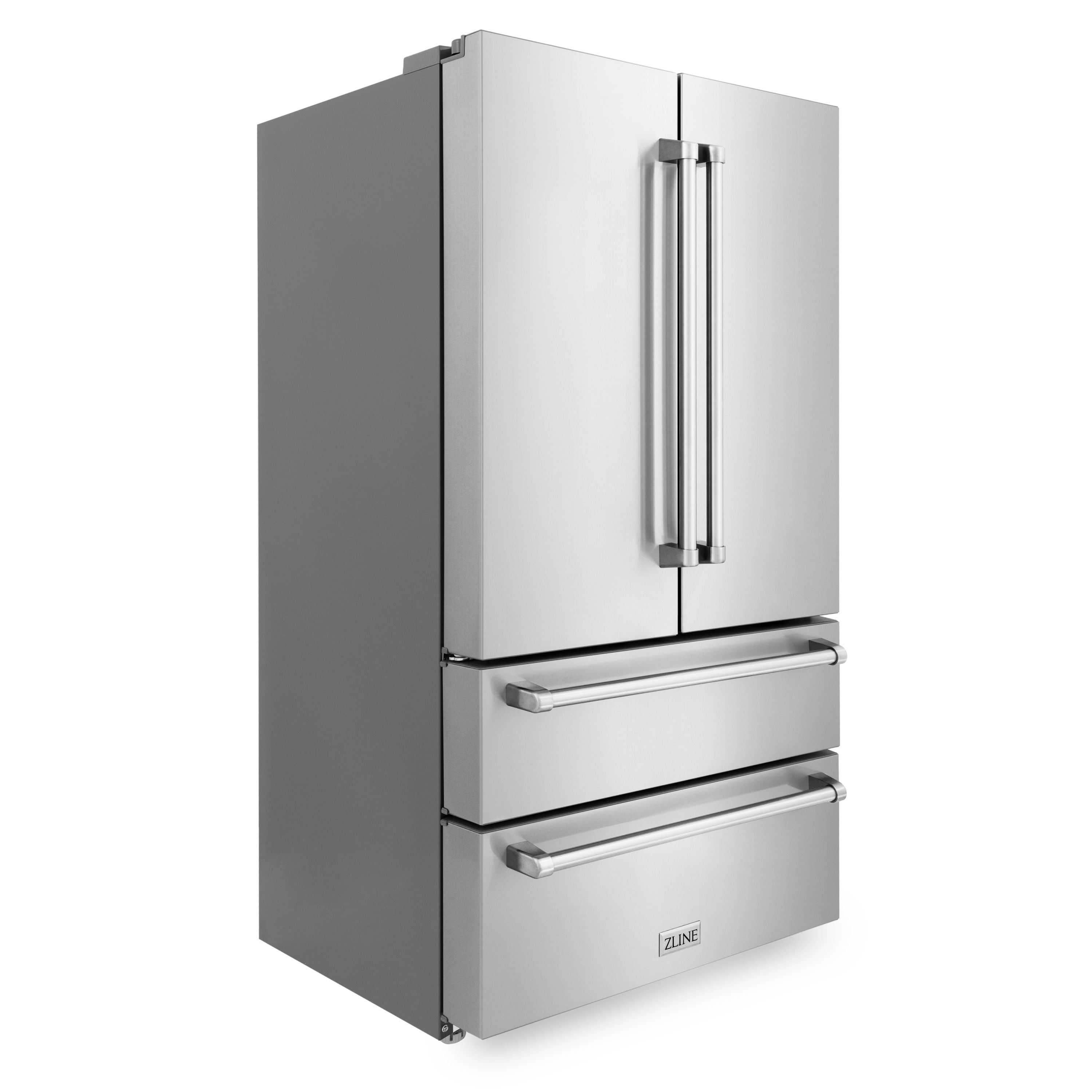 ZLINE 5-Piece Appliance Package - 36 In. Gas Rangetop, Range Hood, Refrigerator, Dishwasher and Wall Oven in Stainless Steel, 5KPR-RTRH36-AWSDWV