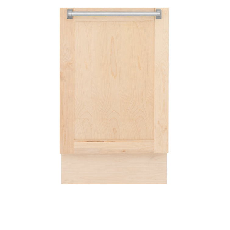 ZLINE Tallac Series 18-In Built-In Dishwasher, Unfinished Wood Panel, Stainless Steel Handles, DWV-UF-18