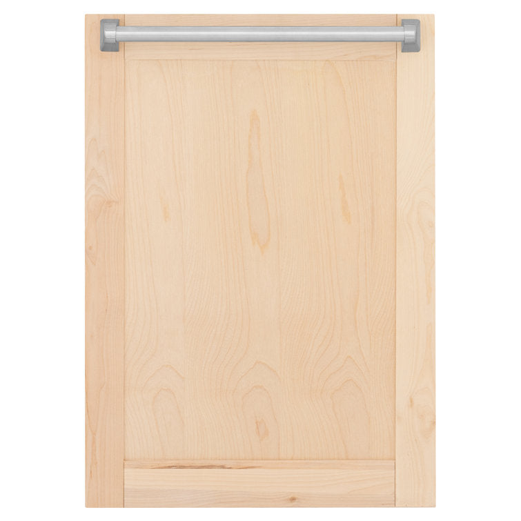 ZLINE 24" Tallac Series Built-In Dishwasher in Unfinished Wood With Stainless Steel Handles, DWV-UF-24