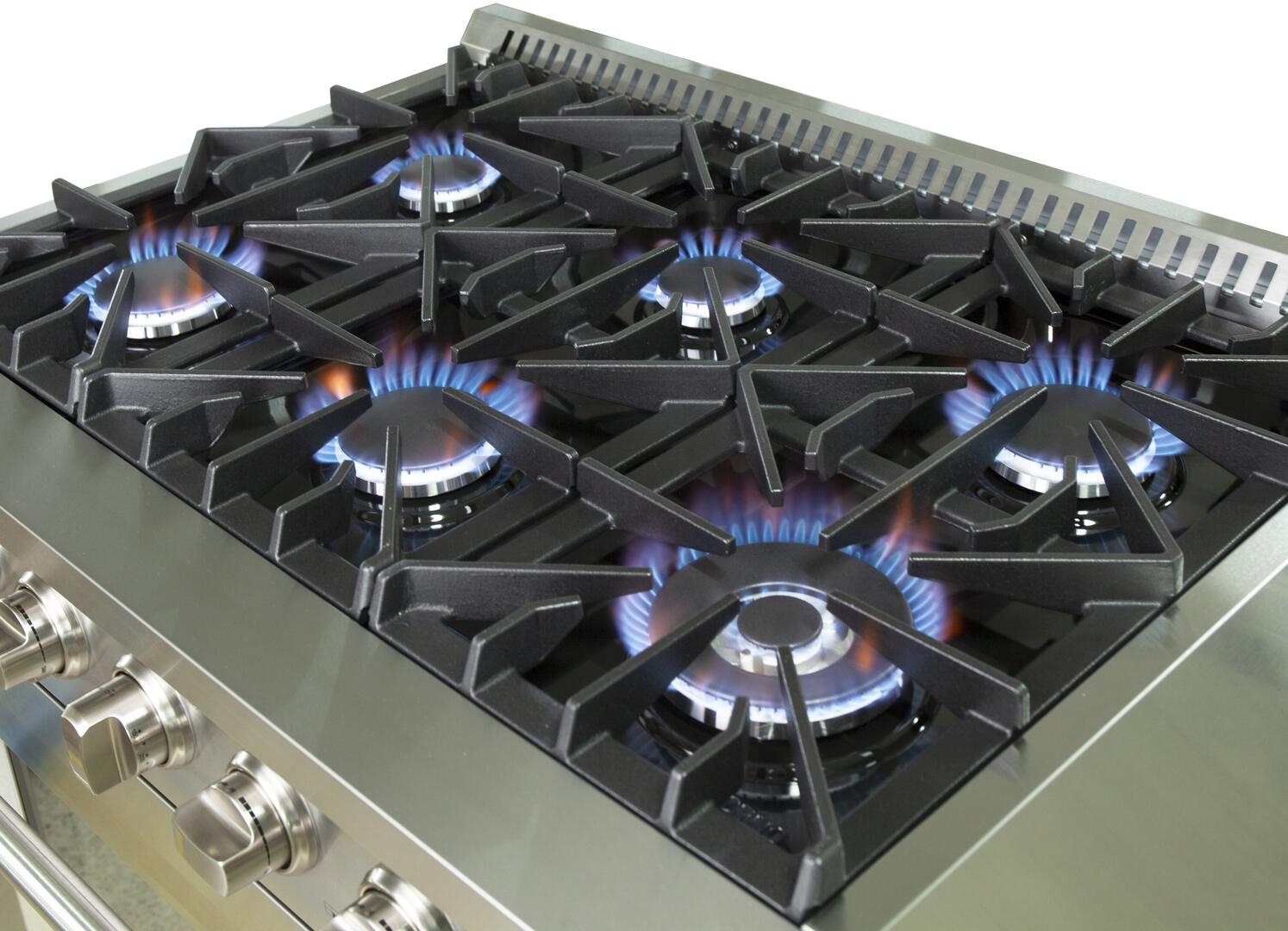 FORNO Package - 36 Inch Gas Range, Wall Mount Range Hood, Refrigerator, Microwave Drawer, Dishwasher, AP-FFSGS6244-36-W-8