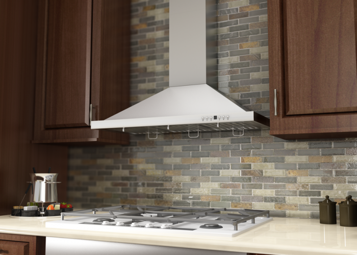 ZLINE 42 in. Wall Mount Range Hood Convertible Vent Stainless Steel Crown Molding KBCRN (KBCRN-42)