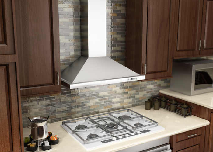 ZLINE 48 in Wall Mount Range Hood Stainless Steel Convertible Vent Crown Molding (KBCRN-48)