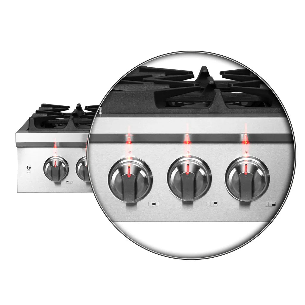 Forno Spezia 30-Inch Gas Rangetop with 5 Burners, Wok Ring and Griddle, Stainless Steel (Model FCTGS5751-30)