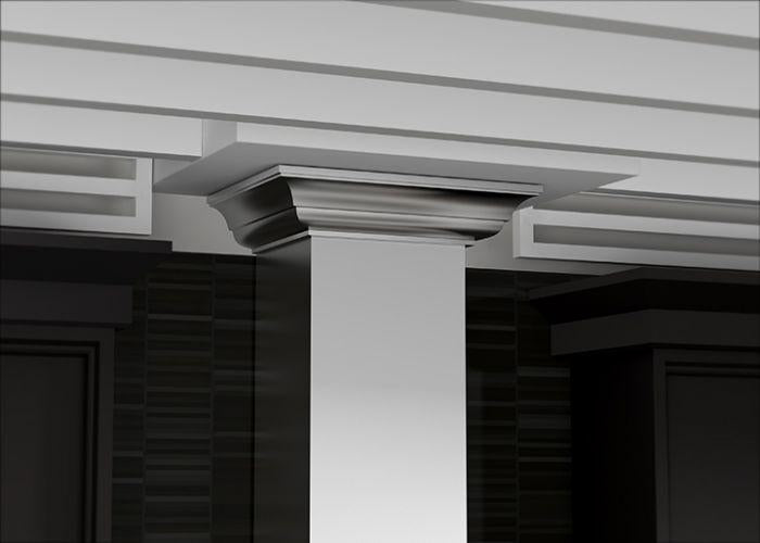 ZLINE 48 in Wall Mount Range Hood Stainless Steel Convertible Vent Crown Molding (KBCRN-48)