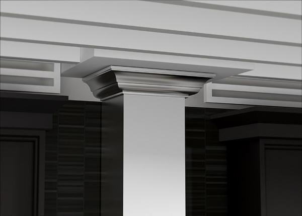 ZLINE 42 in. Wall Mount Range Hood Convertible Vent Stainless Steel Crown Molding KBCRN (KBCRN-42)