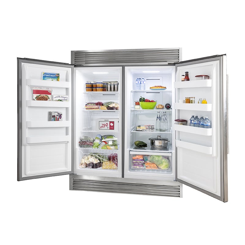 FORNO Appliance Package - 48" Gas Range, Range Hood, 60" Refrigerator, Dishwasher, Microwave Drawer, Wine Cooler, AP-FFSGS6239-48-9