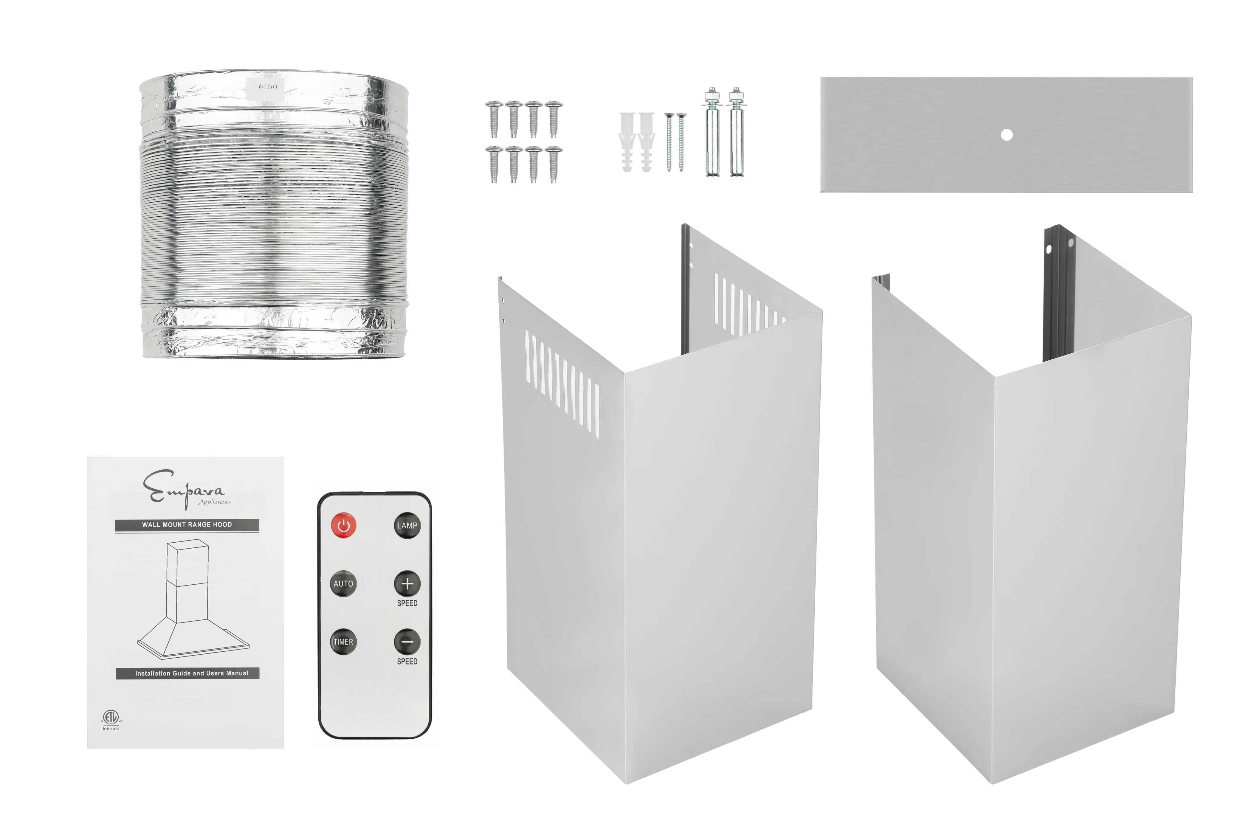 Empava 36-Inch 380 CFM Ducted Wall Mount Range Hood (EMPV-36RH04)
