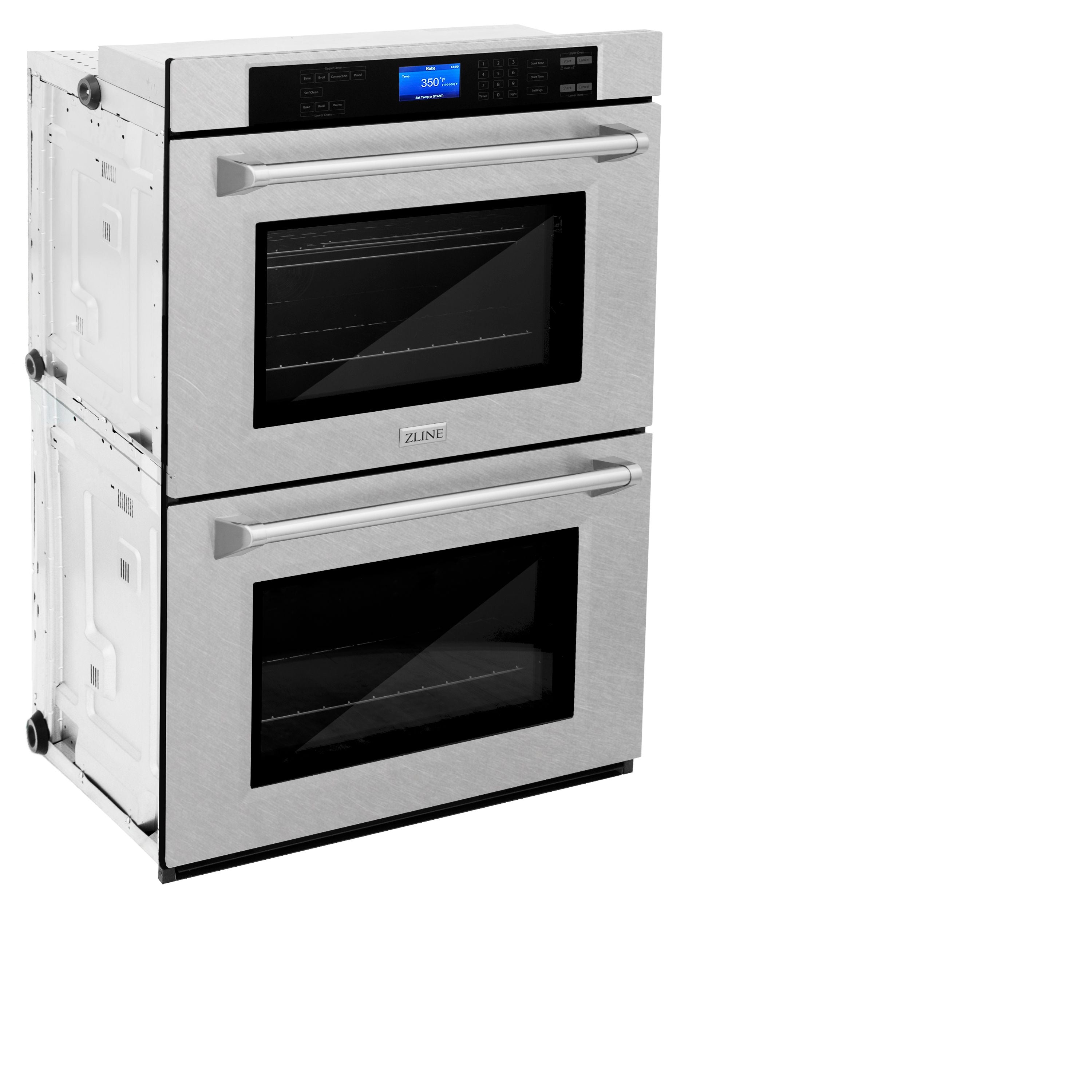 ZLINE Appliance Package - 30" Professional Double Wall Oven, 48" Rangetop, Range Hood In Satin Stainless Steel, 3KP-RTSRH48-AWD