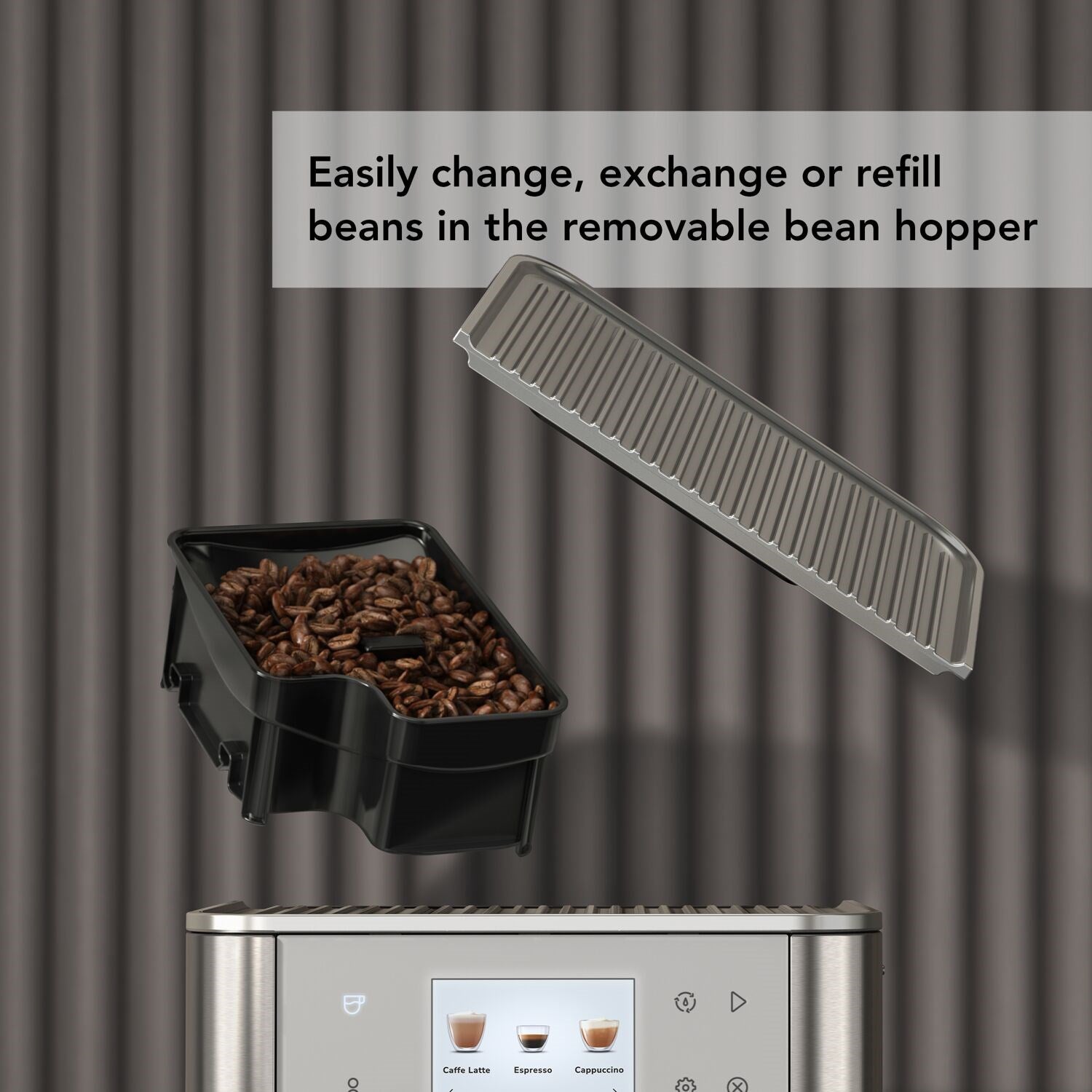 KitchenAid Fully Automatic Espresso Machine KF7 with Milk Container in Cast Iron Black (KES8557BK)