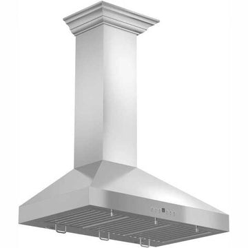 ZLINE 30 in Wall Mount Range Hood Convertible Stainless Steel Crown Molding 400 CFM (KL3CRN-30)