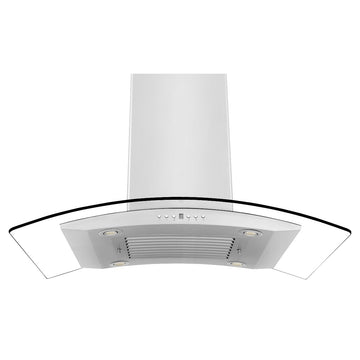 ZLINE 36 in Island Range Hood Stainless Steel 4-Speed Fan LED Lighting (GL14i-36)