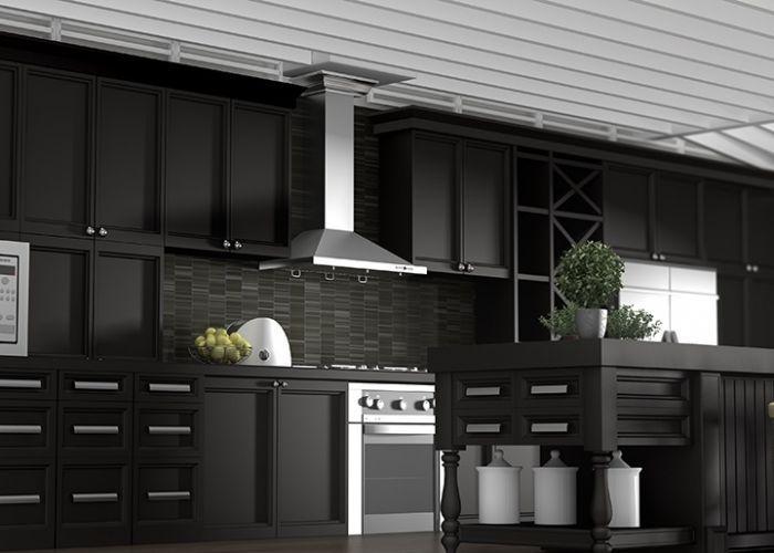 ZLINE 42 in. Wall Mount Range Hood Convertible Vent Stainless Steel Crown Molding KBCRN (KBCRN-42)