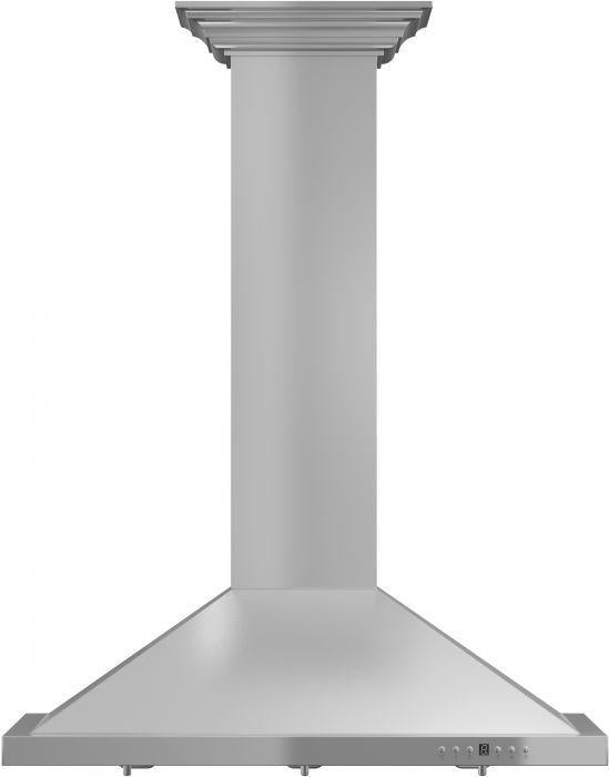 ZLINE 30 in Wall Mount Range Hood Convertible Stainless Steel with Crown Molding KBCRN-30