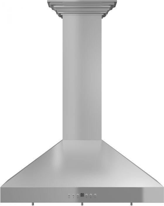 ZLINE 36 in. Wall Mount Range Hood Stainless Steel Convertible Vent Crown Molding 400 CFM (KL3CRN-36)
