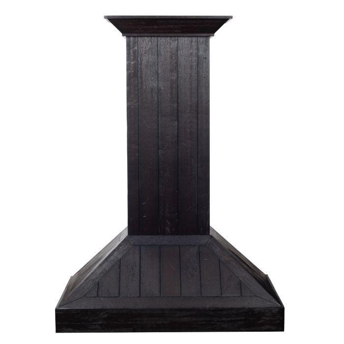ZLINE 36 Inch Wall Mount Range Hood Rustic Dark Wood Finish (KPDD-36)