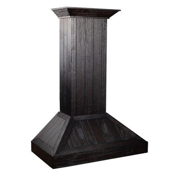 ZLINE 36 Inch Wall Mount Range Hood Rustic Dark Wood Finish (KPDD-36)