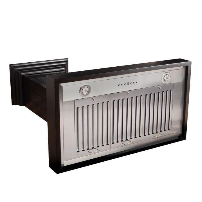 ZLINE 30 Inch Wooden Wall Mount Range Hood Black Finish (KPCC-30)