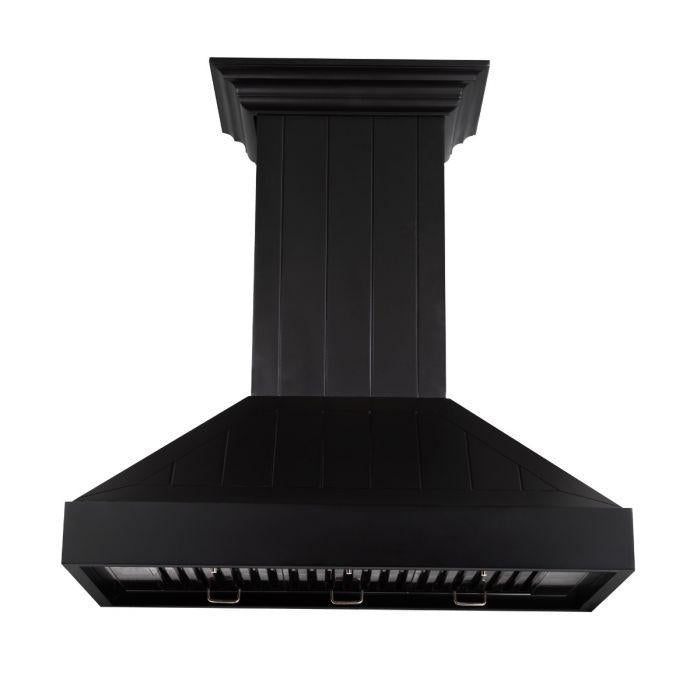 ZLINE 30 Inch Wooden Wall Mount Range Hood Black Finish (KPCC-30)