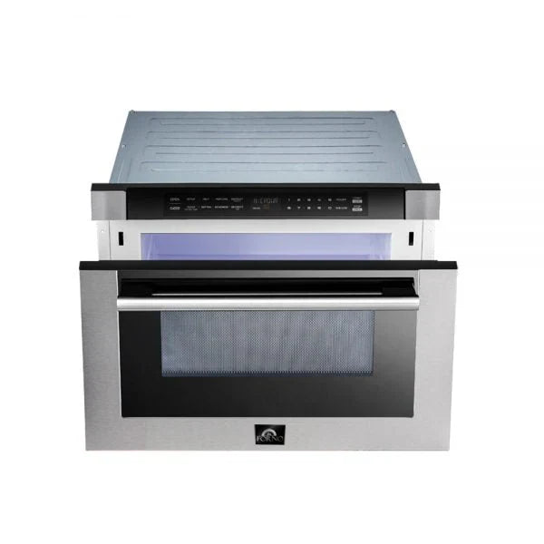 Forno 24-Inch Built-In Microwave Drawer, 1.2 cu. ft., Stainless Steel (FMWDR3000-24)