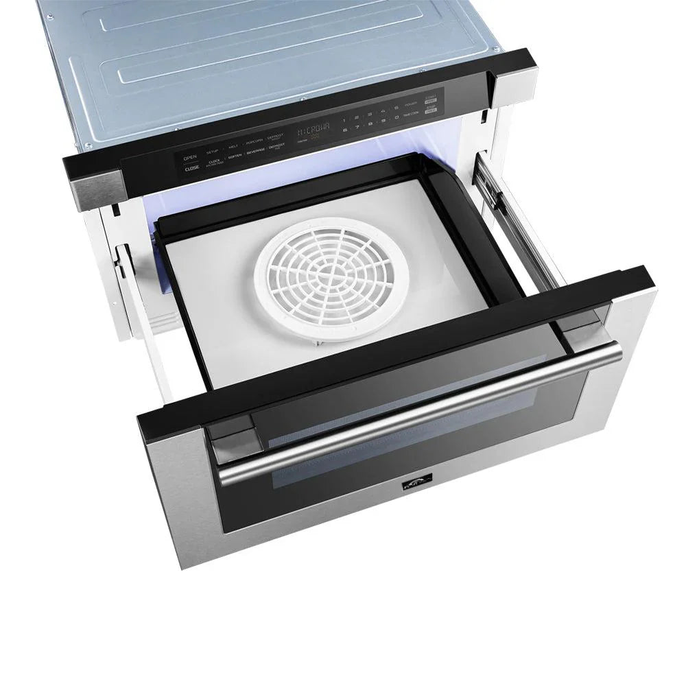 Forno 24-Inch Built-In Microwave Drawer, 1.2 cu. ft., Stainless Steel (FMWDR3000-24)
