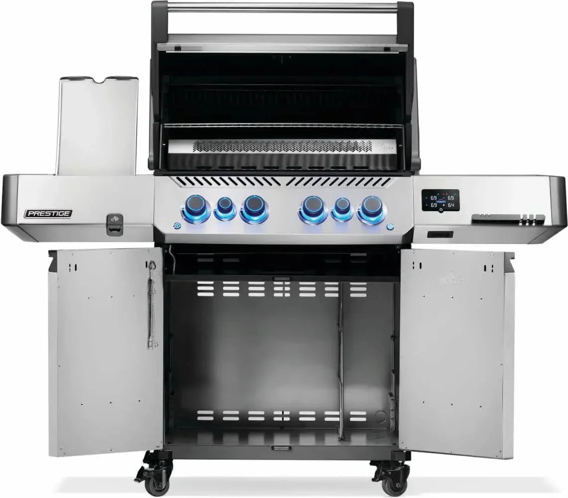 Napoleon Prestige 500 Connected Gas BBQ Grill with Infrared Side & Rear Burner, Stainless Steel