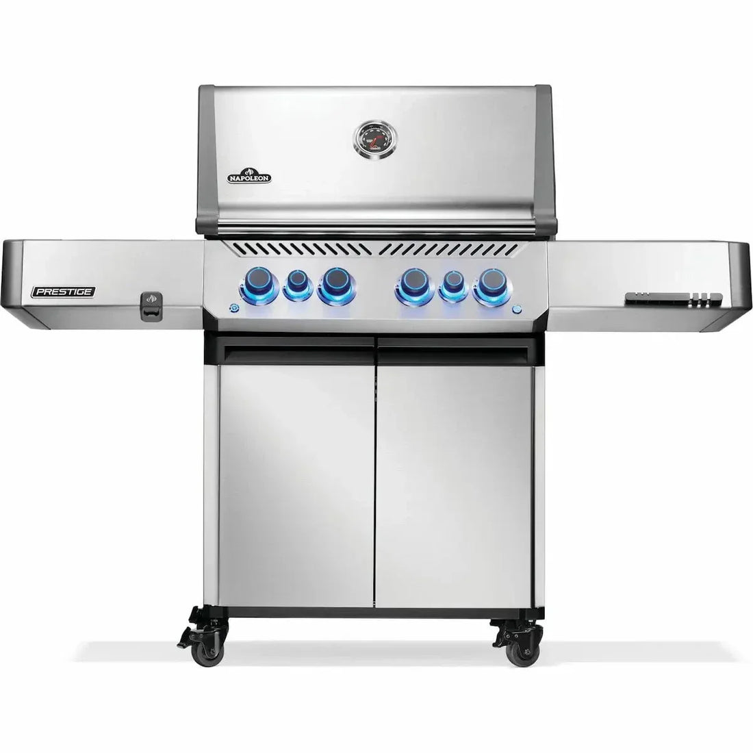 Napoleon Prestige 500 Gas BBQ Grill with Infrared Side and Rear Burner, Stainless Steel