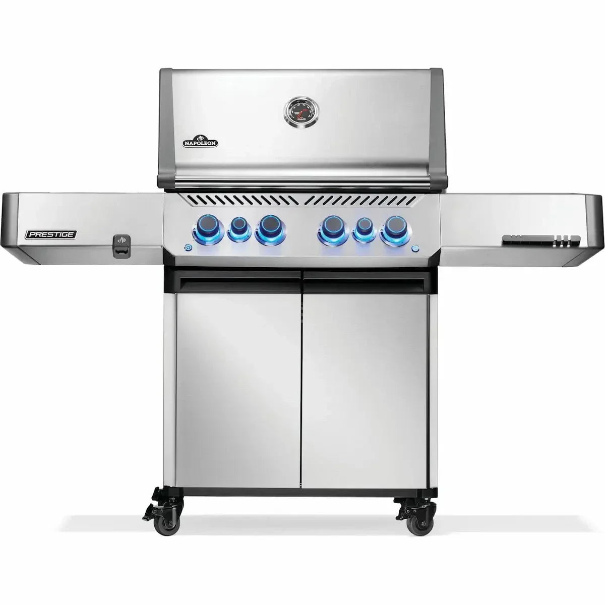 Napoleon Prestige 500 Gas BBQ Grill with Infrared Side and Rear Burner, Stainless Steel