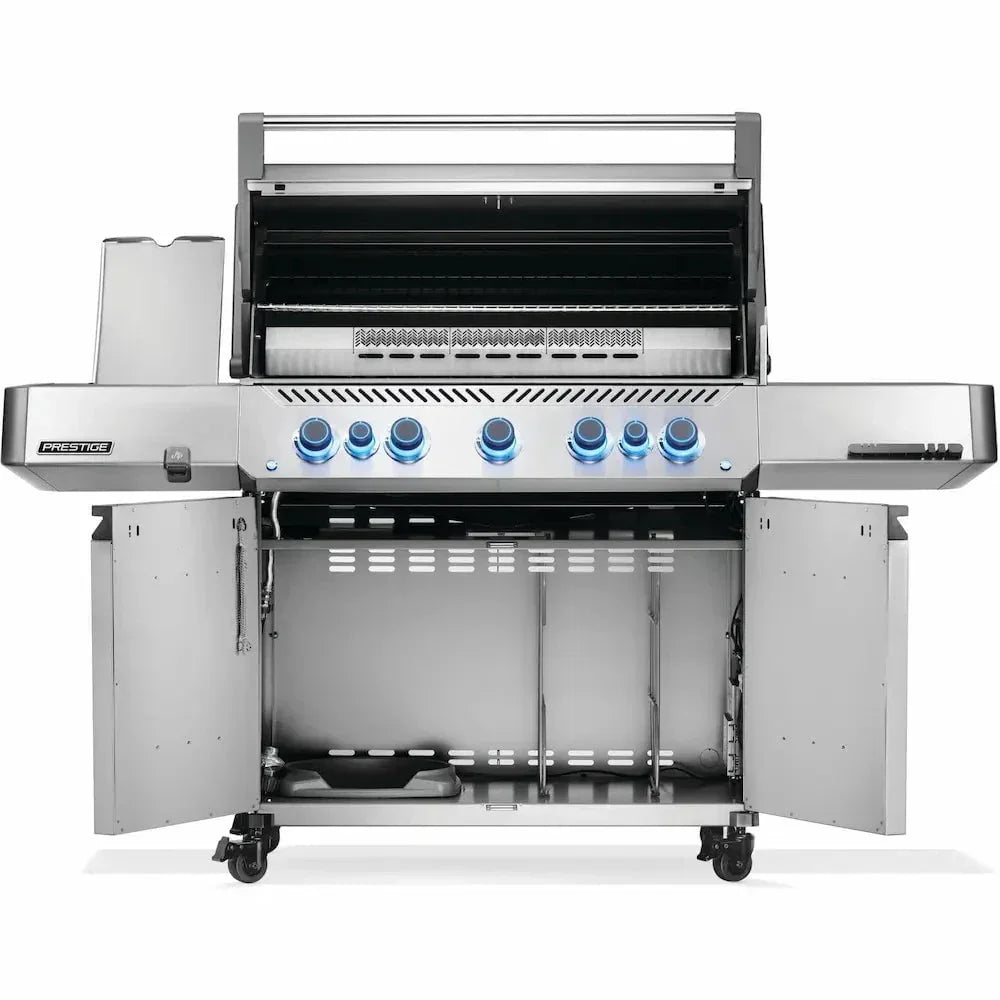 Napoleon Prestige 665 Gas BBQ Grill with Infrared Side and Rear Burner, Stainless Steel