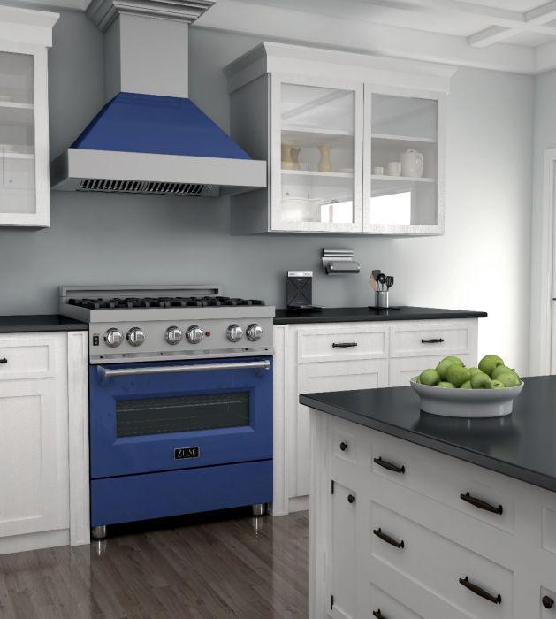 ZLINE 30-Inch Legacy Dual Fuel Range, 4 Burners, 4.0 cu. ft. Electric Convection, Model RAS-BG-30