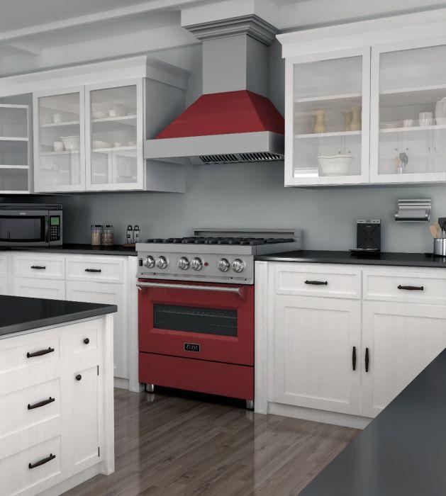 ZLINE 30 in. Legacy Dual Fuel Range, 4 Burners, 4.0 cu. ft. Electric Convection Oven (RAS-RM-30)