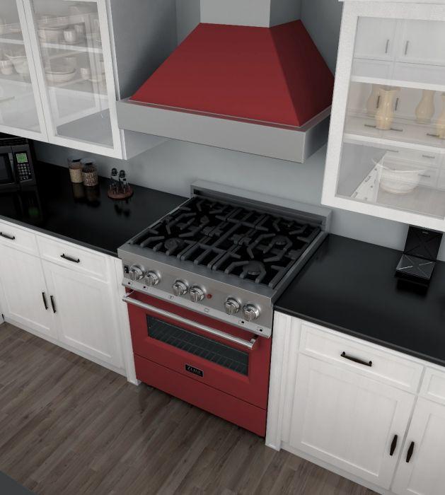 ZLINE 30 in. Legacy Dual Fuel Range, 4 Burners, 4.0 cu. ft. Electric Convection Oven (RAS-RM-30)