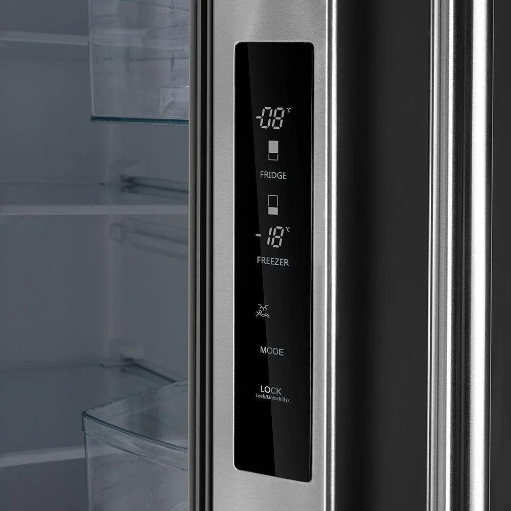 Forno Gallipoli 35-Inch French Door Refrigerator, 17.5 cu. ft., Stainless Steel with Internal Ice Maker and Decorative Grill Trim Kit (Model FFFFD1974-35SG)