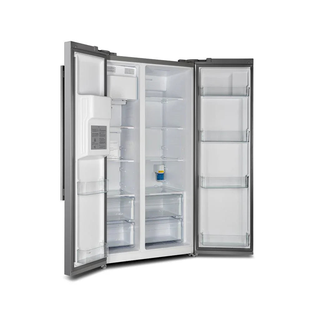 Forno Salerno 36-Inch Side-by-Side Refrigerator, Stainless Steel with External Water and Ice Dispenser and Trim Kit (Model FFRBI1844-40SG)