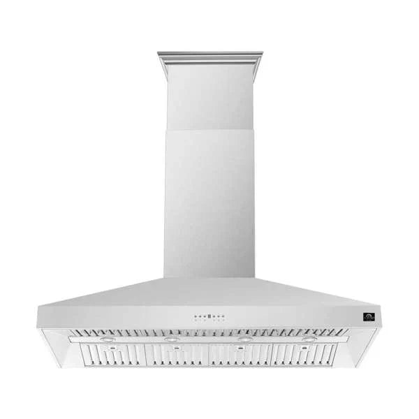 Forno Coppito 60-Inch Island-Mount Range Hood, 1200 CFM, Stainless Steel (Model FRHIS5129-60)