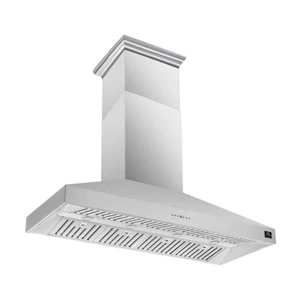 Forno Coppito 60-Inch Island-Mount Range Hood, 1200 CFM, Stainless Steel (Model FRHIS5129-60)
