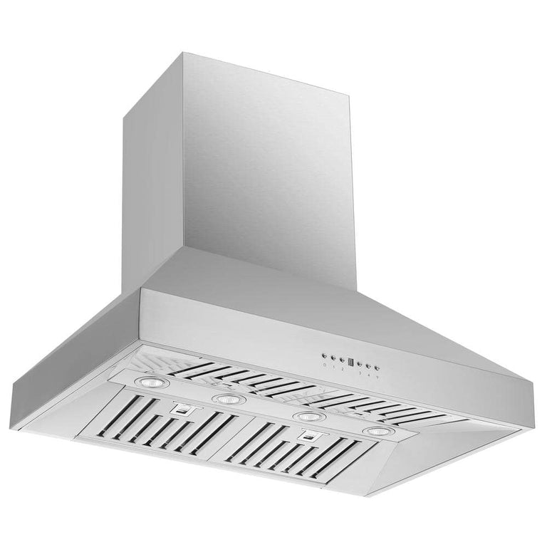 FORNO Package - 36" Electric French Door Range, Wall Mount Range Hood, Refrigerator, Dishwasher, Microwave and Wine Cooler, AP-FFSEL6917-36-6PK-1