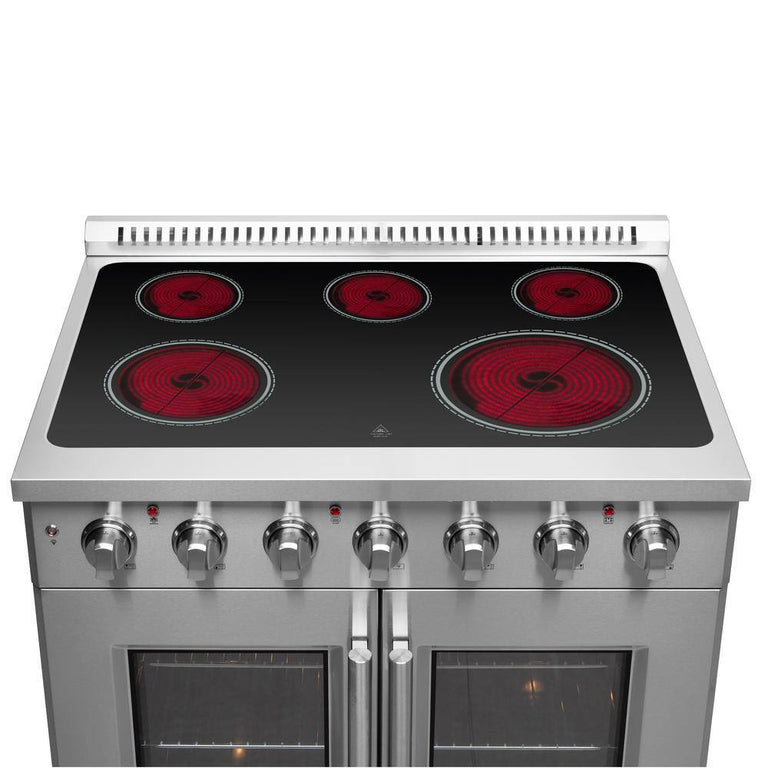 FORNO Package - 36" Electric French Door Range, Refrigerator and Dishwasher, AP-FFSEL6917-36-3PK-3