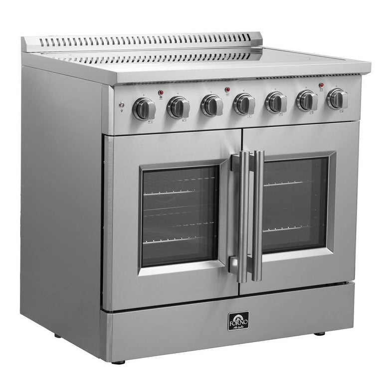 FORNO Package - 36" Electric French Door Range, Refrigerator and Dishwasher, AP-FFSEL6917-36-3PK-3