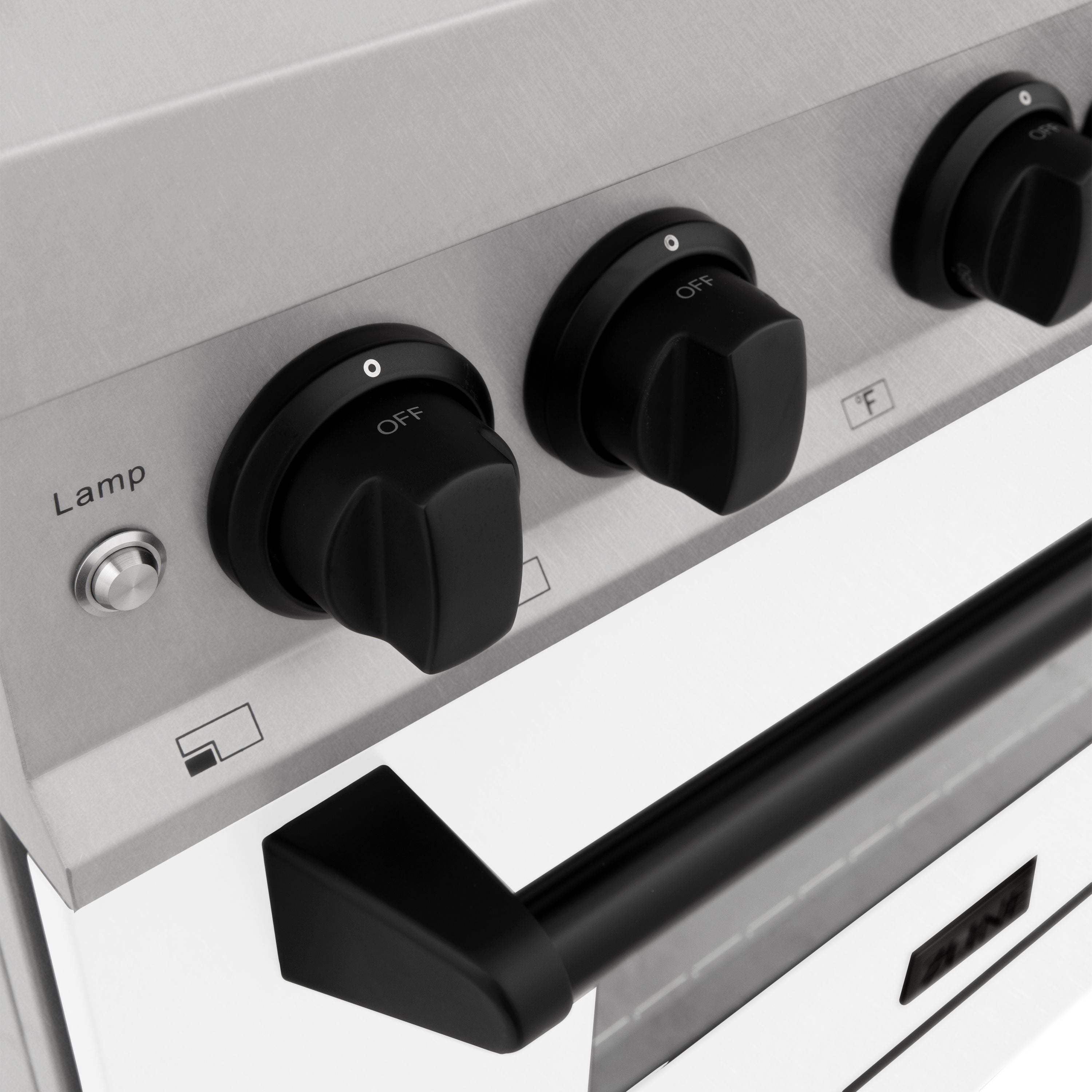 ZLINE Autograph 48 in. 6.0 cu. ft. Legacy Dual Fuel Range with 7 Gas Burners and Double Electric Ovens in Satin Stainless Steel with White Matte Doors and Matte Black Accents (RASZ-WM-48-MB)