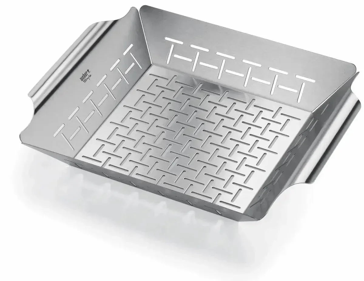 Weber Medium Stainless Steel Deluxe Grilling Basket