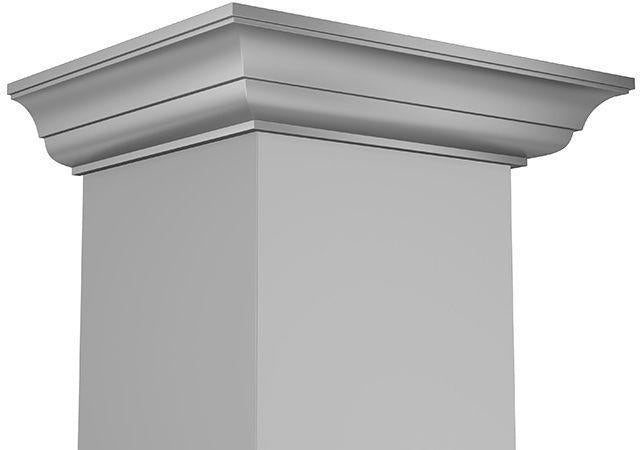 ZLINE 30 in Wall Mount Range Hood Convertible Stainless Steel with Crown Molding KBCRN-30