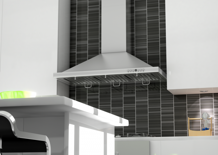 ZLINE 42 in. Wall Mount Range Hood Convertible Vent Stainless Steel Crown Molding KBCRN (KBCRN-42)