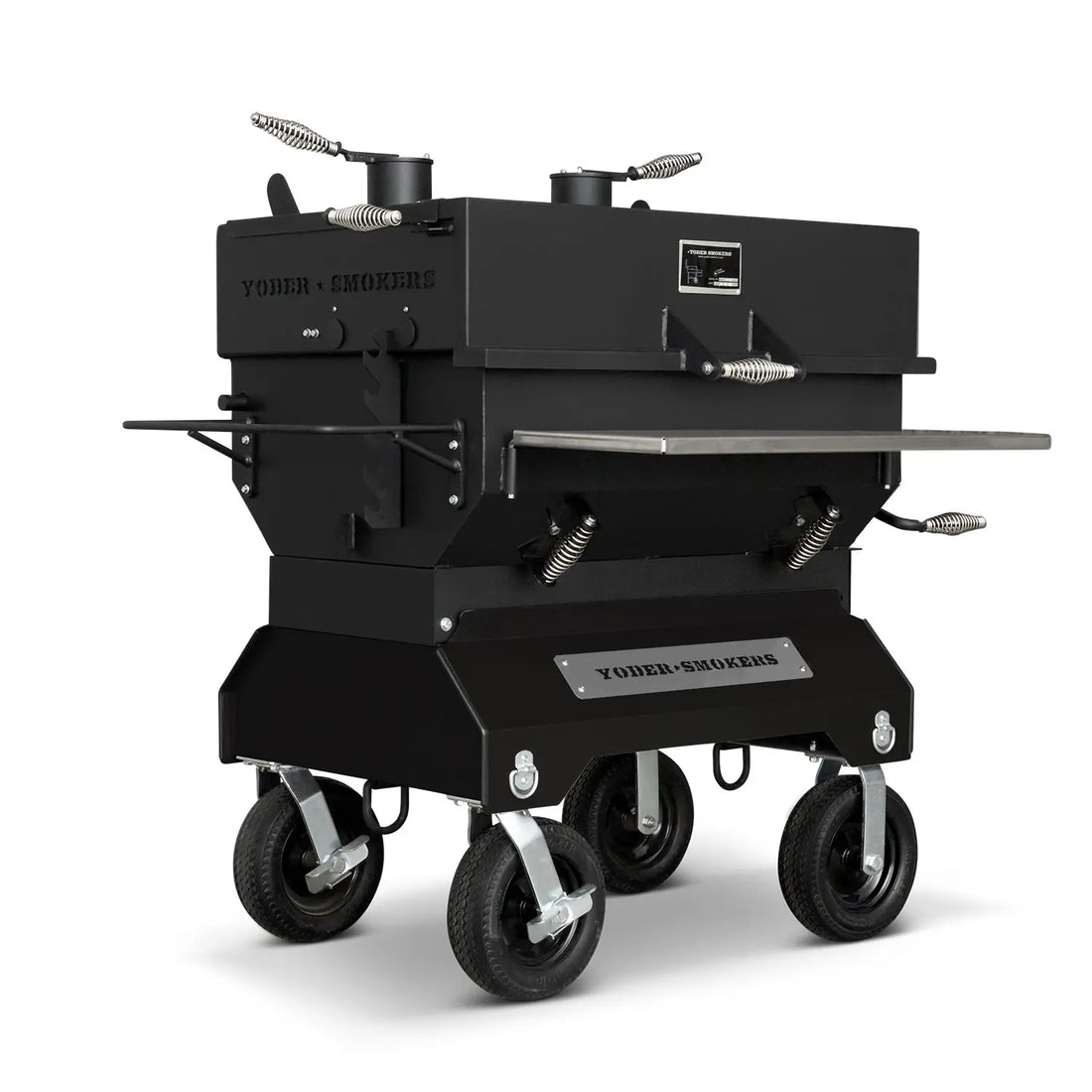 Yoder Smokers 24x36 Flat Top Adjustable Charcoal Grill on Competition Cart