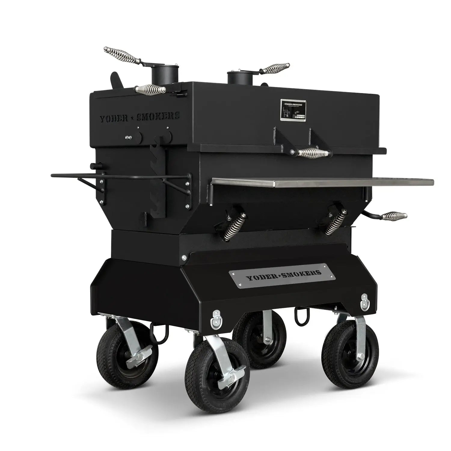 Yoder Smokers 24x36 Flat Top Adjustable Charcoal Grill on Competition Cart
