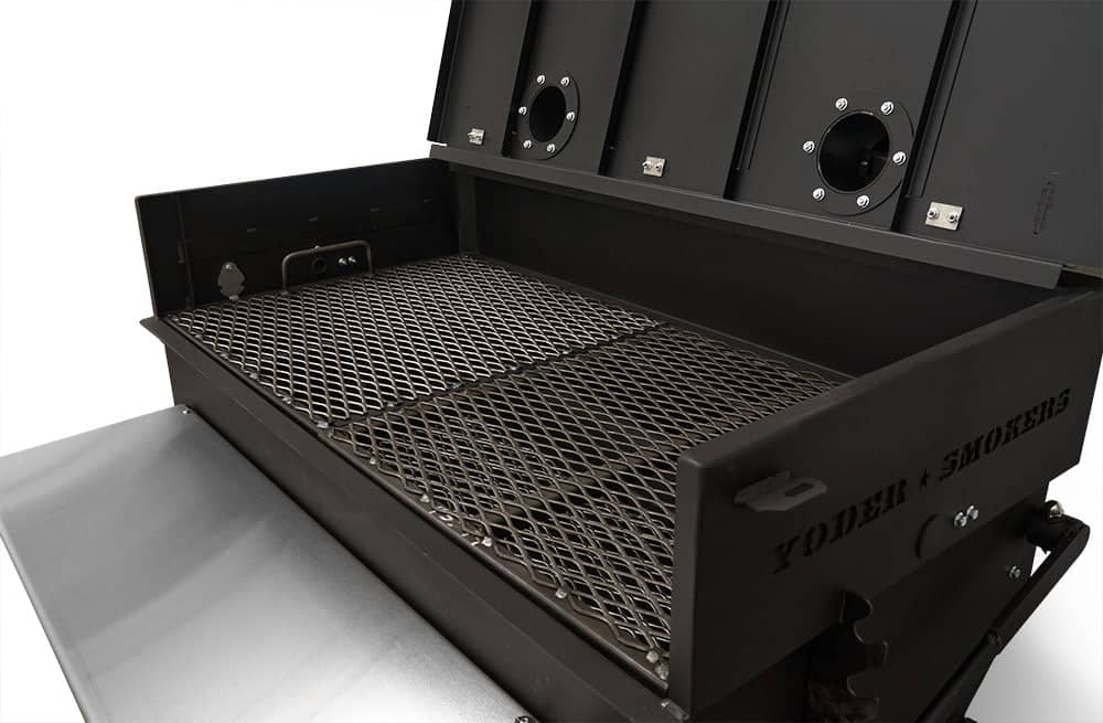 Yoder Smokers 24x36 Flat Top Adjustable Charcoal Grill on Competition Cart